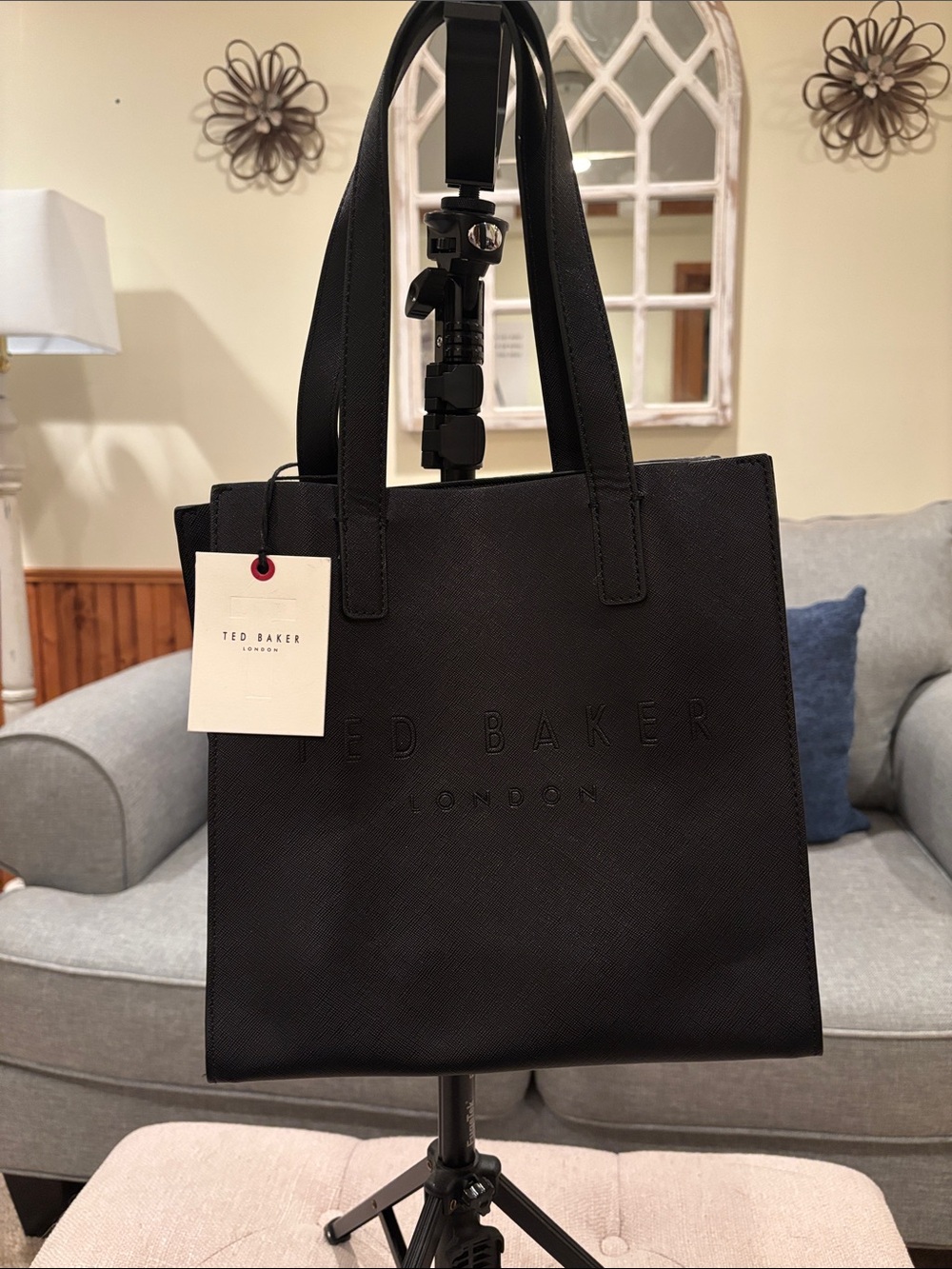 Ted Baker Black Messenger Tote